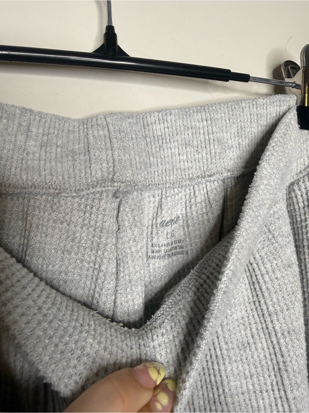 Aerie Light Gray Waffle Cargo Knit Joggers - Picture 4 of 7
